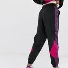 Adidas Originals Linear Logo Track Pants- Small Retro Colorblock Design