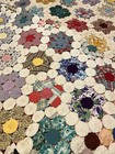 Vintage Yo-yo Quilt With Grandmother   s Flower Garden Pattern  91    X 81   