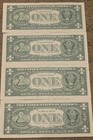 2021 Lot Of 4  1 Federal Reserve Notes One Dollar Bill  Stat Notes
