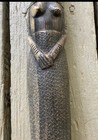 Vintage Hand-carved Ebony Wood African Girl Woman Statue Tribal Art 16    Tall
