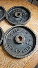 Set Of 4 Vintage Marcy Co  35 Lb  Deep Dish Los Angeles Weight Plates Strongman