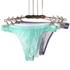 4 Pack Lot Mens Bulge Pouch Underwear Thongs See Through Brief Underpants Bikini
