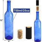 8 Pack 750ml Bordeaux Wine Bottles  Glass Clear Bottles With 8 Corks And 8 Pv   