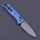 Custom Blue Damascus Steel Blade Light Weight Axis Lock Pocket Folding Knife