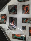 Vtg  Mcm Higgins Art Glass Signed Ashtray  Birds In Cages 