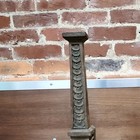 Antique Cast Iron Andirons Firedogs 1800s Victorian Lions Paw Ornate Hearth