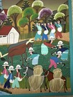 Mexican Folk Art Acrylic Painting 10  x12    Signed Elias Hernandez