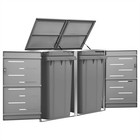 Garbage Can Storage Wheelie Bin Trash Can Enclosure Stainless Steel Vidaxl Vidax
