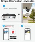 4 Camaras De Seguridad Wifi Exterior 1080p Inalambrica Con Vision Nocturna Video