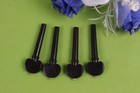 4pcs Violin Pegs 4 4 Maple Wood Fiddle Pegs Part Accessories Black 