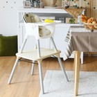 4-in-1 Convertible Toddler High Chair Baby Dining Kid Pu Cushion Chair Food Tray