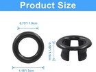 Hordion 4 Pcs Sink Overflow Ring Round Hole Trim  Black Bathroom 