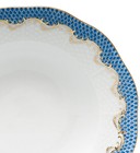 Herend Fish Scale Blue Soup Plate - New  330