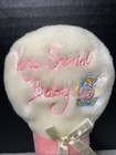 Eden Pink White Very Special Baby Plush Rattle Toy Clown Bow Vintage Toy Lovey