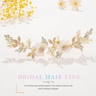 Flower Wedding Hair Pieces Gold Rhinestone Hair Vine Bridal Hair Accessories    