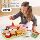 30 Pcs Play Food Pretend Toys Kitchen Set Pretend Food Children Toy Set Fit Kids