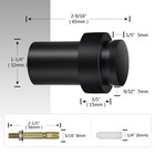 Door Stoppers  Floor Door Stops 2 5 Inch Cylindrical Doorstop Rubber B