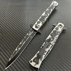 9    Black Rose Flower Tactical Spring Assisted Open Blade Folding Pocket Knife