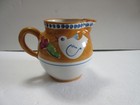 Vietri Solimene Campagna Uccello Bird Marigold Orange Pitcher Jug 6    Italy