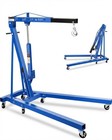 2-ton Folding Engine Hoist Hydraulic Shop Crane With 6 Swivel Wheels Adjustable