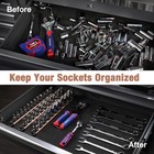 Workpro Magnetic Socket Organizer  3 8-inch Drive Aluminum 3 8  Dr  Champagne