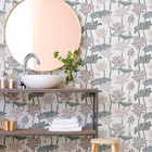 Reusable Plastic Wall Stencil Template   23 2  x37 4      Seamless   Lotus Flowers