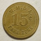 W  M    A   washington  Dc  Zone Check Transit Token - Dc997a