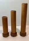 Vintage Antique Primitive Solid Wood Loom Tool Candlestick Taper Holder 10  8  6