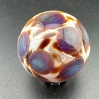 Contemporary Handmade Art Glass Marble 1 03  Speckles   Spots  White Base  Mib