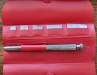 Vintage L  S  Starrett No  S423 Tempered Steel Rules  32 64  W holder   Pouch 