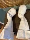 Christian Dior Paris Display Mannequin Heads Boutique Sculptures Rare Set Of 2