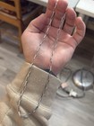Sterling Silver Native American Sw Hand Made Paperclip Style Chain 19    Adj  925