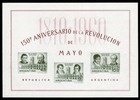 Argentina C75a-76a Mint Nh Complete 1960 150th Anniv Revolution Souvenir Sheets