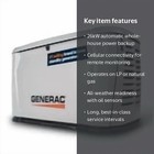 Generac 26kw Standby Generator Home Backup  Gray  Natural Gas