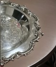Vintage Silver Plated Footed Tray 13  X 2-1 2 Modern Heritage Victorian Cottage
