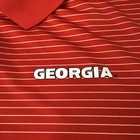 Mens Nike Uga Georgia Bulldogs Dri-fit Polo Shirt Size Large Striped Dawgs Logo