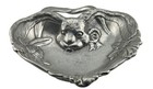 Vintage 1996 Arthur Court Bunny Rabbit Trinket Tray Aluminum Heart Shaped 5   