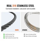 Uimoso T316 Stainless Steel Cable 1 8  7x7 Steel Wire Rope 500 Ft Cable Railing