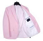 Tommy Hilfiger Mens Modern Fit Suit Jacket Blazer 40s Light Pink Solid Chambray