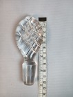 Vintage Faceted Heavy Clear Crystal Glass Decanter Bottle Stopper 4 5 Inches 