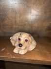 Vintage Cocker Spaniel Plaster Statue Laying Down Dog Garden Yard Art 7 5  By 5 