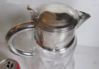 Vtg 1930 s Quist Wurttemberg 12  Tall Cut Crystal Pitcher Jug Grape Leaf Flower
