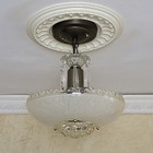 699a Vintage Antique Ceiling Light Lamp Fixture Glass Shade Chandelier 30 s 40 s