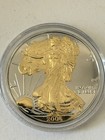 United States Commemorative Gallery Pure Silver Gold Plated Eagle 1 Oz Dollar