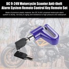 1 Set Motorcycle Anti-theft Steel Wire Lock Disc Brake Wheel Lock Set Blue