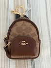Nwt Coach Mini Court Signature Backpack Bag Charm Leather Classic