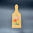 Vintage 1970s Wooden Wall Decor Toadstool Mushroom Decoupage Retro Decor
