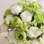 2 Bunches Peony Artificial Flowers Green Flowers Silk Peonies Bouquets For Weddi
