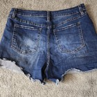 Ymi Womens Cutoff Shorts Distressed Size 13 Juniors Blue Denim