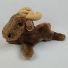 R Dakin Moose Plush Stuffed Animal Brown Lying Down Nutshell Vintage 1978 11 